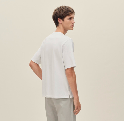 Hermès H Cheval T-shirt With Leather Detail #386184