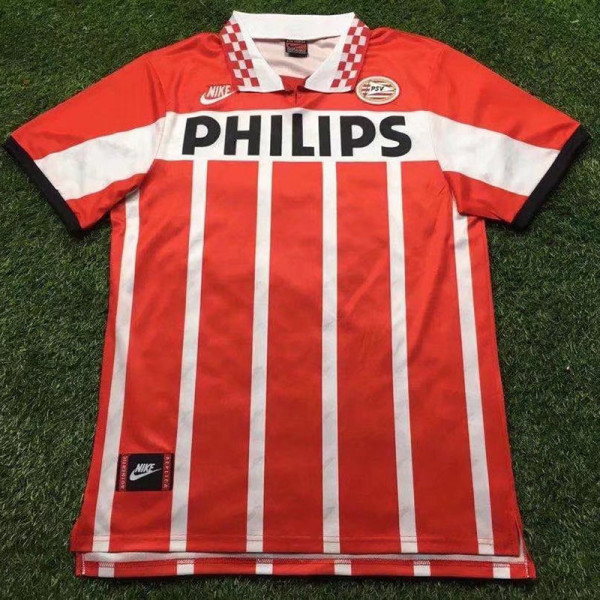 1995-1996 PSV Home Retro Red Soccer Jersey