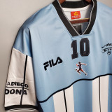 2001 Argentina MARADONA 10# Commemorative Edition Retro Soccer Jersey
