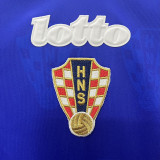 1998 Croatia Away Blue Retro Soccer Jersey