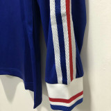 1998 France Home Long Sleeve Retro Soccer Jersey (长袖)(右胸带小字)