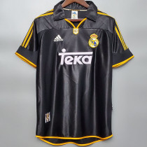 2000-2001 RMA Away Black Retro Soccer Jersey