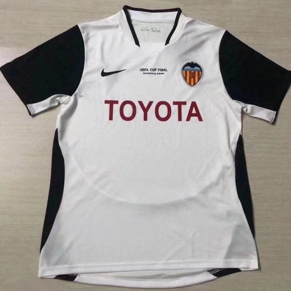 2003-2004 Valencia Home Retro Soccer Jersey *前带小字