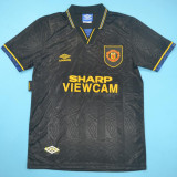 1993-1994 Man Utd Away Black Retro Soccer Jersey