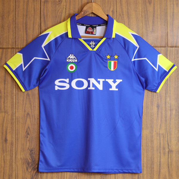 1996-1997 JUV Away Blue Retro Soccer Jersey