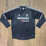 2004-2005 RMA Away Black Long Sleeve Retro Soccer Jersey (长袖)