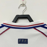 1998 France Away Retro Soccer Jersey(右胸带小字)