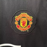 2007-2008 Man Utd Away Black Retro Soccer Jersey