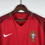 2016 Portugal Home Long Sleeve Retro Soccer Jersey(长袖)