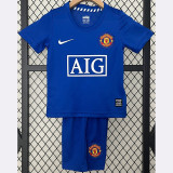 2008-2009 Man Utd Away Kids Retro Soccer Jersey