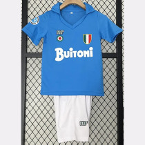 1987-1988 Napoli Home Kids Retro Soccer Jersey