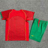 2004 Portugal Home Kids Retro Soccer Jersey