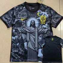 2024-25 Brazil Black Special Edition Fans Soccer Jersey (耶稣黑色)