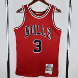 2016-2017 BULLS WADE #3 Red Retro Top Quality Hot Pressing NBA Jersey(圆领）