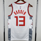 2019-20 ROCKETS HARDEN #13 White City Edition Top Quality Hot Pressing NBA Jersey