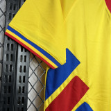 1994 Romania Yellow Retro Soccer Jersey