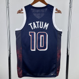 2024 Olympic Game USA TATUM # 10 Dark Blue Basketball Jersey