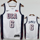 2024 Olympic Game USA JAMES # 6 White Basketball Jersey