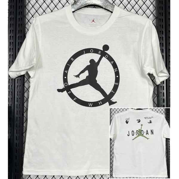 T244 Jordan White High Quality Casual T-Shirt