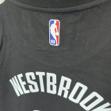 T262 Clippers WESTBROOK #0 Black High Quality Casual T-Shirt