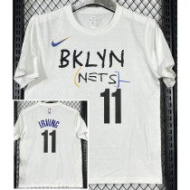 T252 NETS IRVING #11 White High Quality Casual T-Shirt