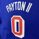 T225 WARRIORS PAYTON II #0 Blue High Quality Casual T-Shirt