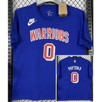 T225 WARRIORS PAYTON II #0 Blue High Quality Casual T-Shirt