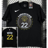 T224 WARRIORS WIGGINS #22 Black High Quality Casual T-Shirt