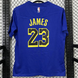 T183 Lakers Jordan JAMES #23 Blue High Quality Casual T-Shirt