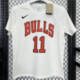 T169 BULLS DEROZAN #11 White High Quality Casual T-Shirt