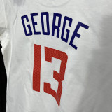 T171 Clippers GEORGE #13 White High Quality Casual T-Shirt