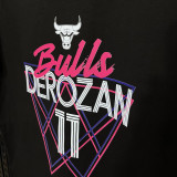 T166 BULLS DEROZAN #11 Black High Quality Casual T-Shirt