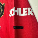 2019-2020 Man Utd Home Long Sleeve Retro Soccer Jersey (长袖)