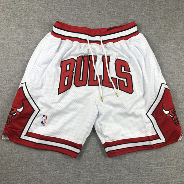 BULLS White City Edition Top Quality NBA Pocket Pants #公牛