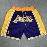 Lakers Purple City Edition Top Quality NBA Pocket Pants *湖人