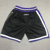 Kings Black City Edition Top Quality NBA Pocket Pants #国王队