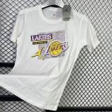 T132 Lakers Jordan White High Quality Casual T-Shirt