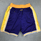 Lakers Purple City Edition Top Quality NBA Pocket Pants *湖人