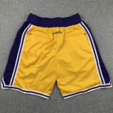Lakers Yellow City Edition Top Quality NBA Pocket Pants *湖人