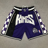 Kings Purple City Edition Top Quality NBA Pocket Pants #国王队