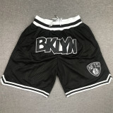 NETS Black City Edition Top Quality NBA Pocket Pants #篮网队