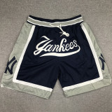 MLB Dark blue City Edition Top Quality NBA Pocket Pants #洋基队