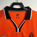 1998 Netherlands Home Long Sleeve Retro Soccer Jersey (长袖)