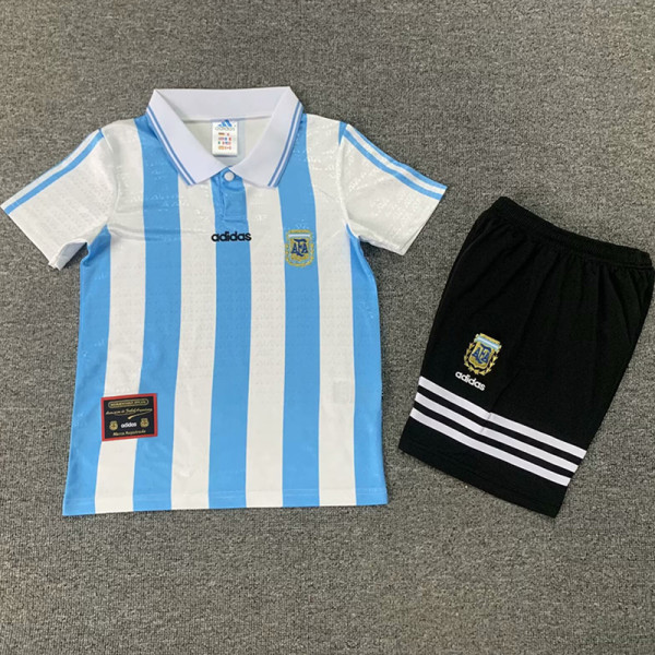 1994 Argentina Home Kids Retro Soccer Jersey