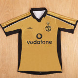 2001-2002 Man Utd 100th Anniversary Double Sided Retro Soccer Jersey *双面