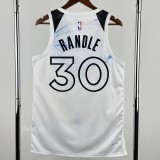 2024-25 Timberwolves RANDLE #30 White City Edition Top Quality Hot Pressing NBA Jersey