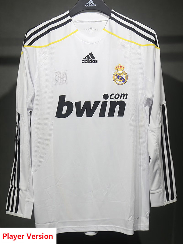 2009-2010 RMA Home Player Version 长袖球员 Long Sleeve Retro Soccer Jersey