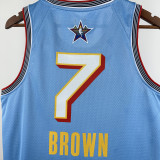 2025-26 ALL-STAR BROWN #7 Light blue Top Quality Hot Pressing NBA Jersey