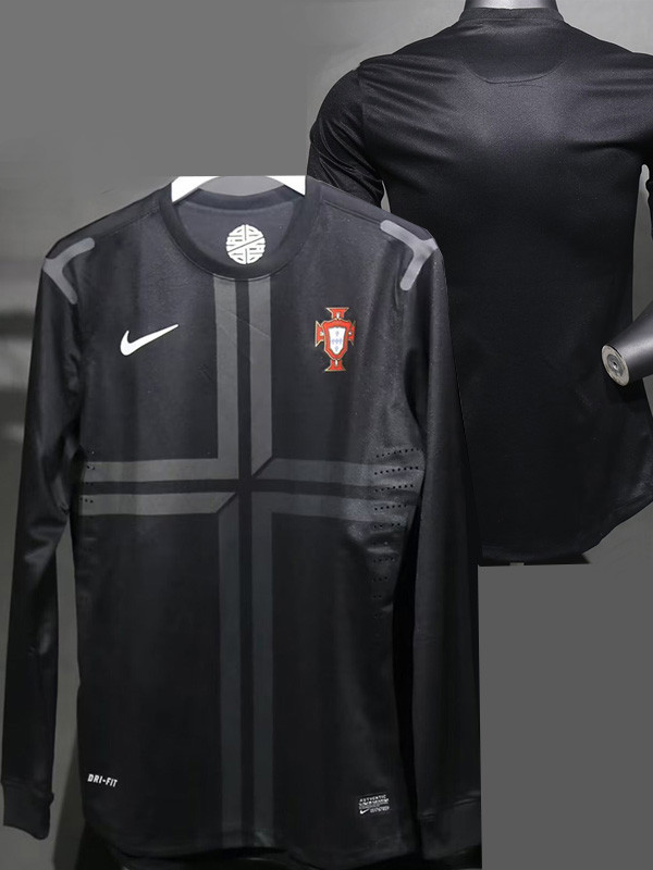2013 Portugal Away Player Version 长袖球员 Long Sleeve Retro Soccer Jersey