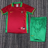 1998 Portugal Home Kids Retro Soccer Jersey